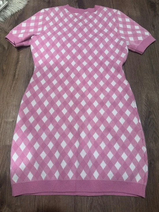 Endless Rose Pink Diamond Knit Sweater Dress - Picture 2 of 8